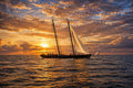 Classic wooden schooner under sail at sunrise off Beaufort Inlet, gallery-wrapped photographic art canvas by Bobby Bryan Goodwin