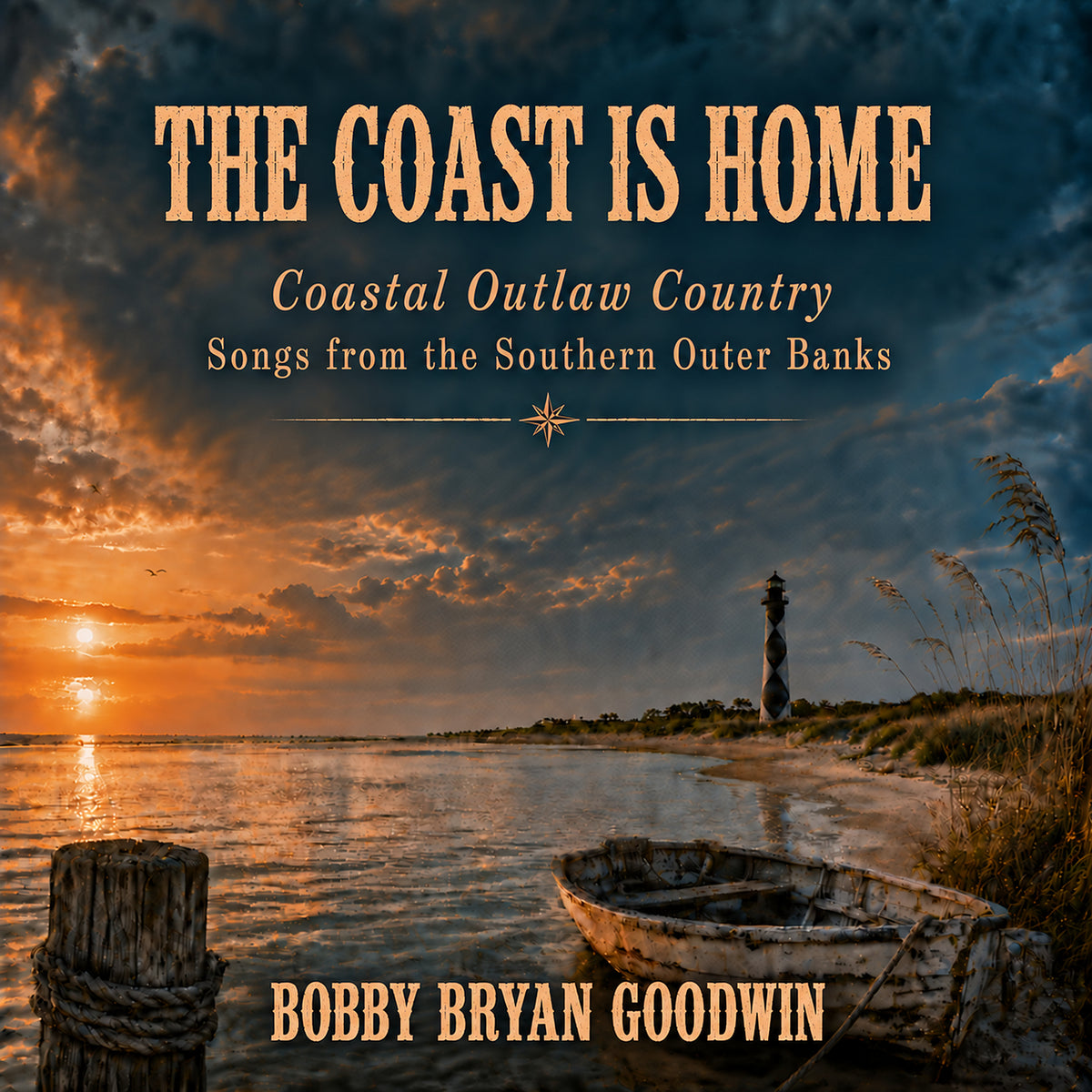The Coast Is Home, coastal outlaw country album by Bobby Bryan Goodwin, album cover