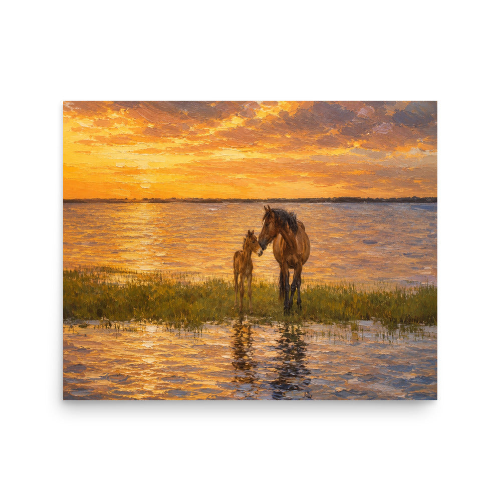 Mare and Foal 16x20 photographic art print on matte paper