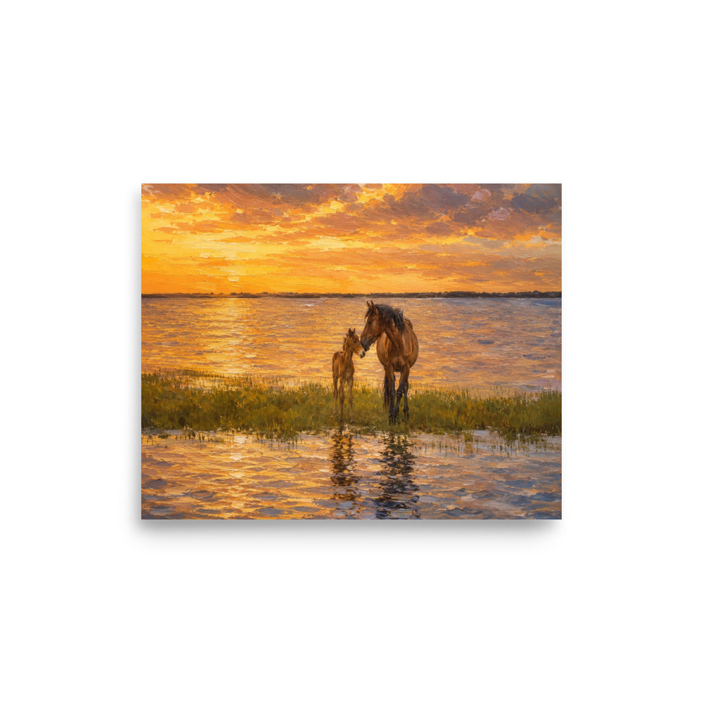 Mare and Foal 8x10 photographic art print on matte paper