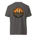 DownEast Outdoors Est. 2006 heavyweight tee in Pepper, emblem on the back